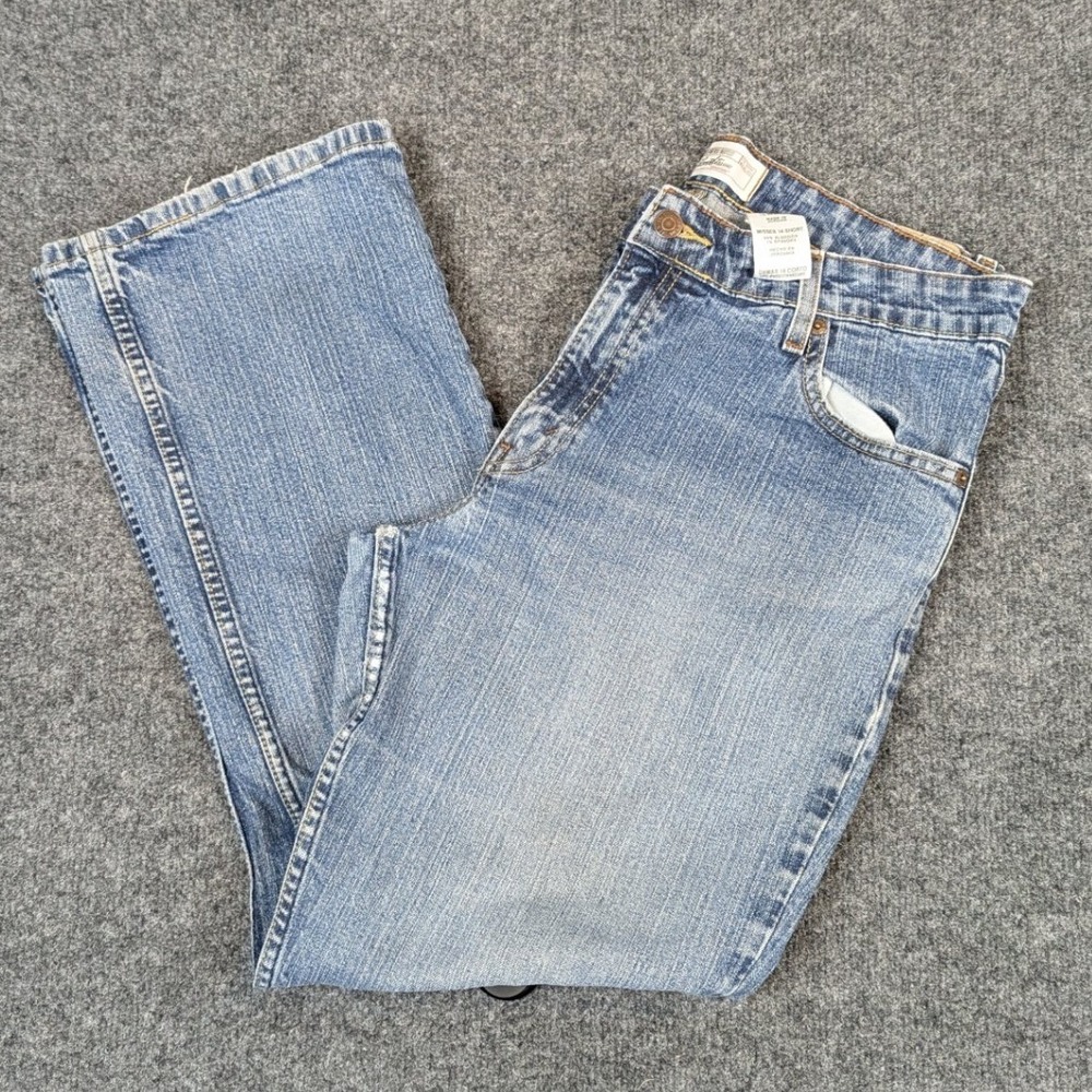 Levi Strauss Signature Stretch Mid Rise Bootcut Jeans Blue Misses 14 Short 09/05